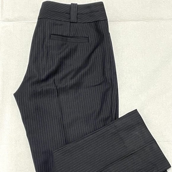 The Limited, Size 4, Cassidy Fit/slim bootcut pants/slacks, grey pinstripes - Picture 1 of 10